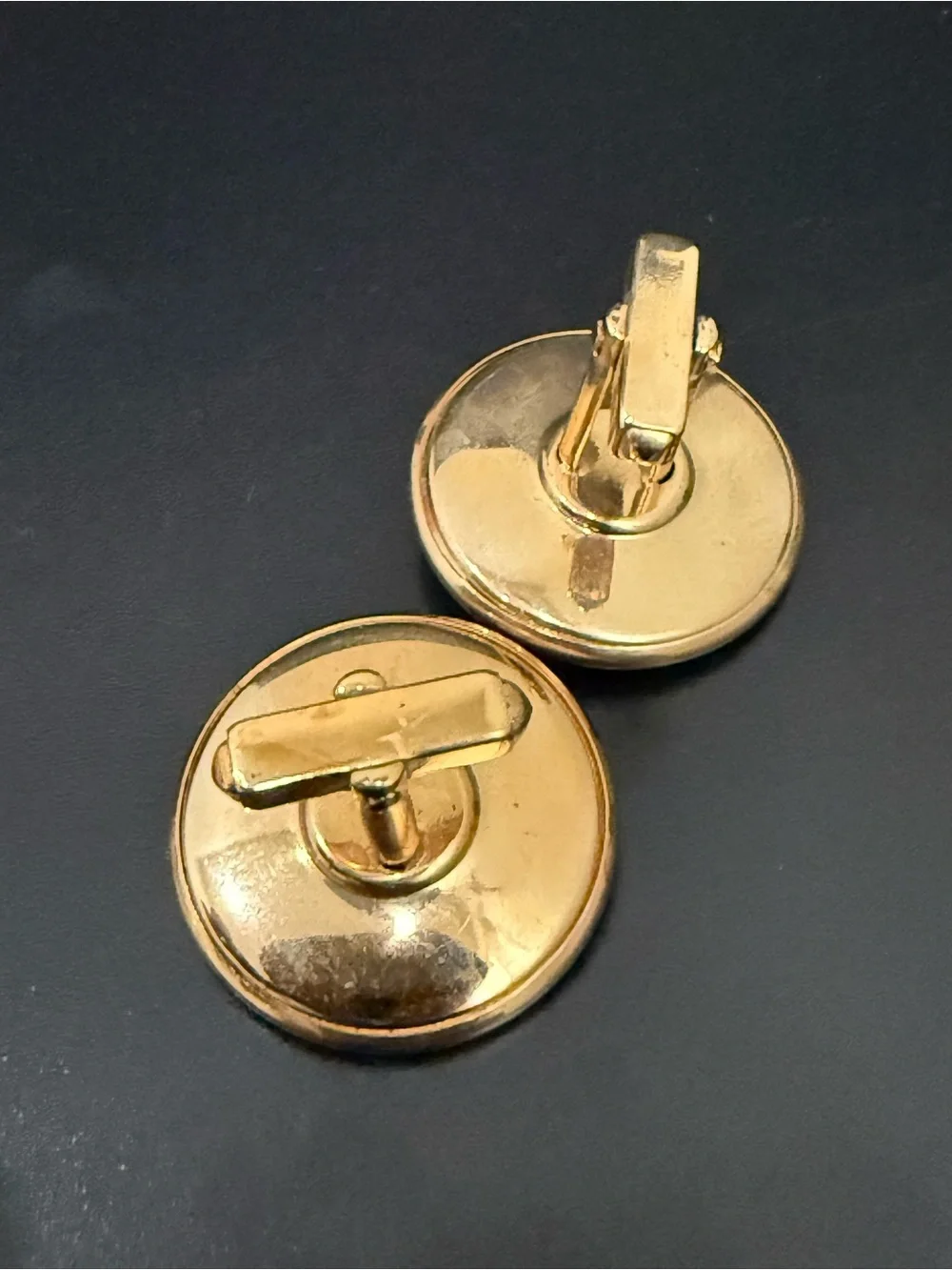 Vintage ANSON Gold-tone Bald Eagle Emblem Cufflinks